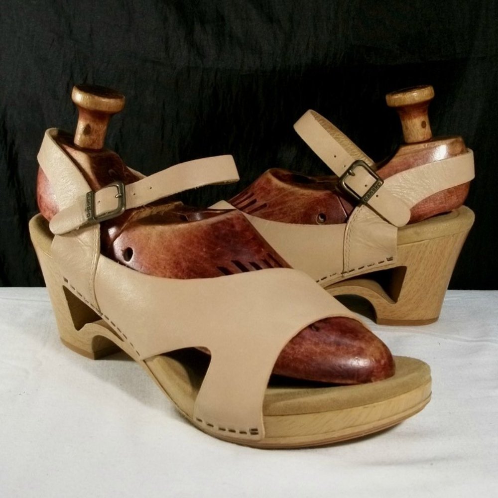 DANSKO TASHA NUDE PREMIUM LEATHER SLINGBACK WOMENS SANDALS 11M 41 3604160600